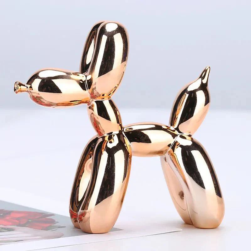 Glossy Resin Balloon Dog Sculpture – Modern Living Room Décor