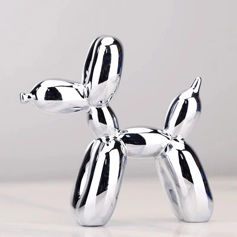 Glossy Resin Balloon Dog Sculpture – Modern Living Room Décor