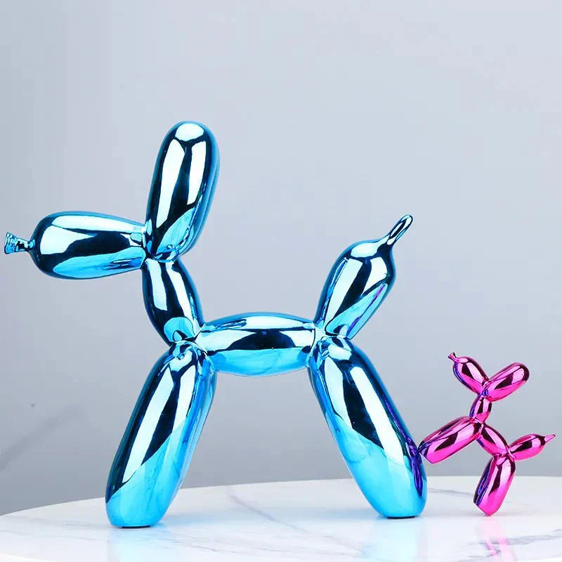 Glossy Resin Balloon Dog Sculpture – Modern Living Room Décor
