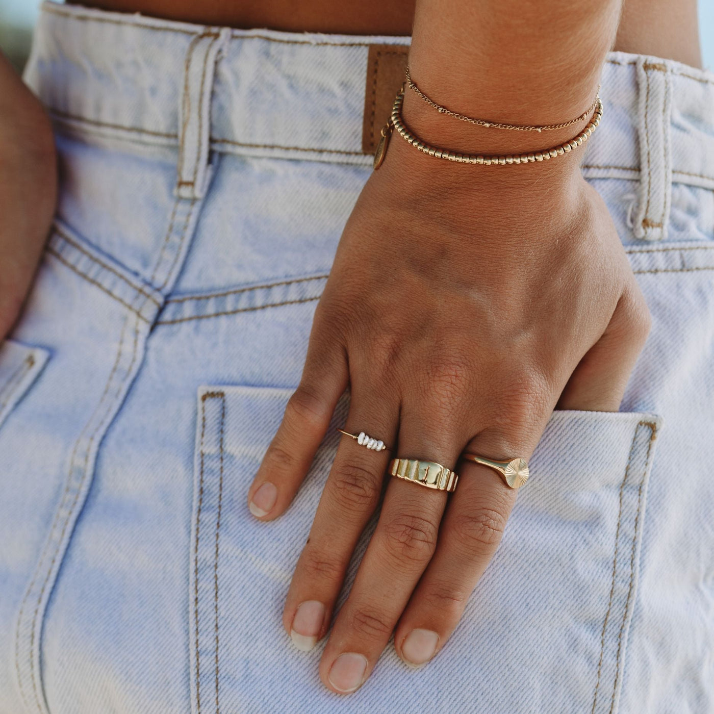 Gold Sun Signet Ring for Women – Solara Design