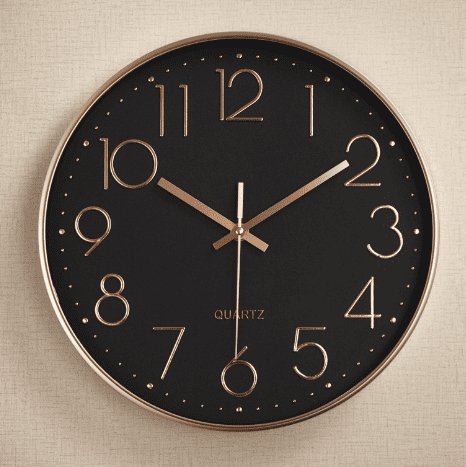 Silent Quartz Wall Clock with 3D Numbers