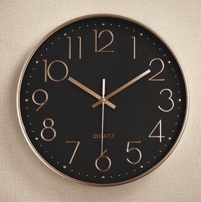 Silent Quartz Wall Clock with 3D Numbers