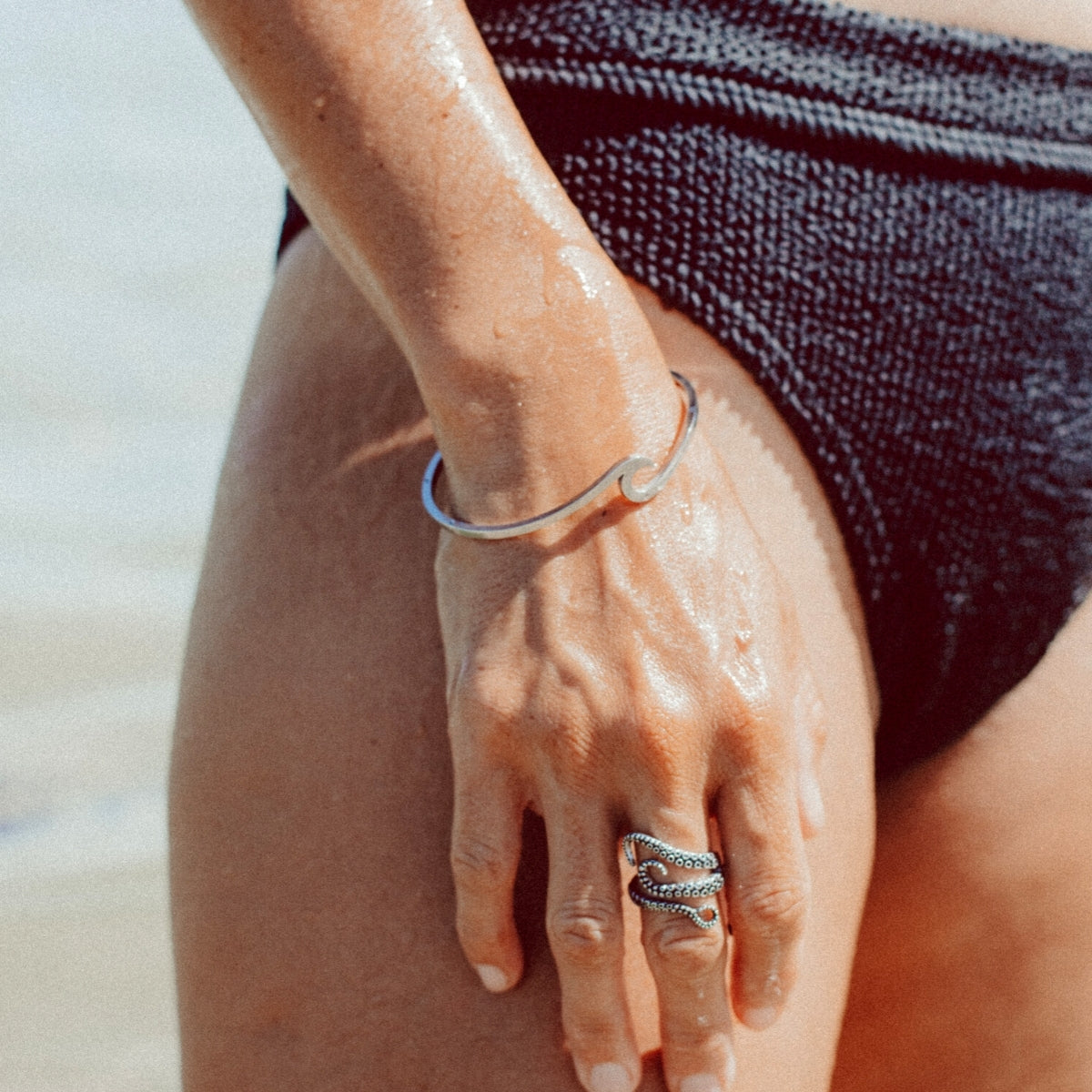 Gold Wave Bracelet for Women – Mira Ocean Design