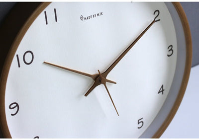 Silent Solid Wood Analog Wall Clock
