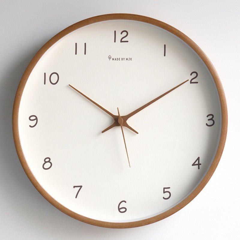 Silent Solid Wood Analog Wall Clock