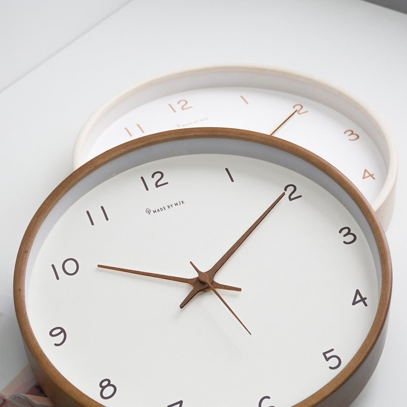Silent Solid Wood Analog Wall Clock