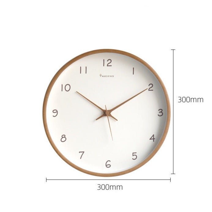 Silent Solid Wood Analog Wall Clock
