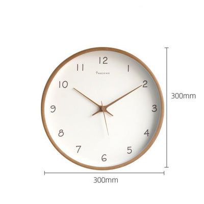 Silent Solid Wood Analog Wall Clock