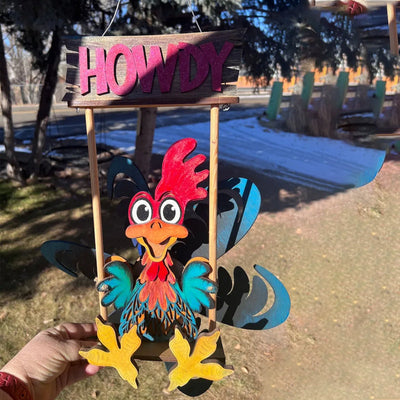 Animal Windmill Yard Art Decoration – Whimsical Outdoor Garden Spinner