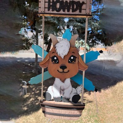 Animal Windmill Yard Art Decoration – Whimsical Outdoor Garden Spinner