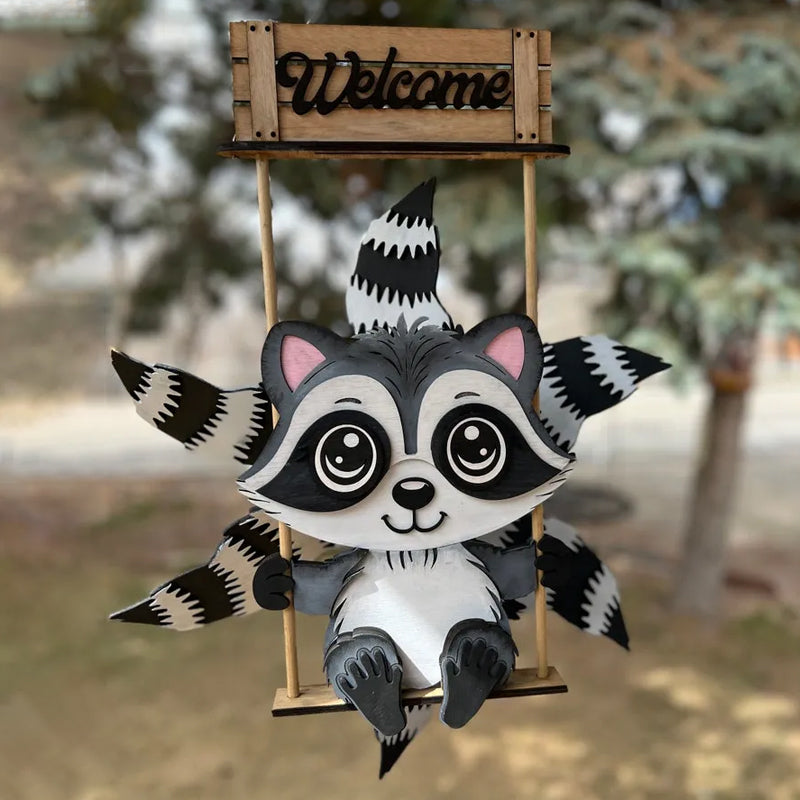 Animal Windmill Yard Art Decoration – Whimsical Outdoor Garden Spinner