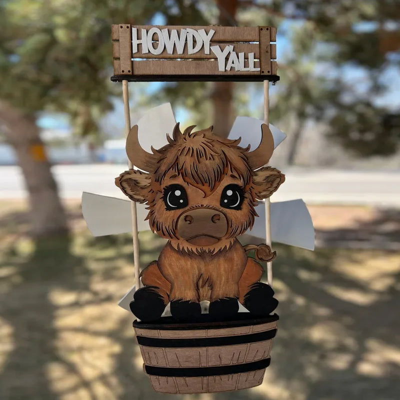 Animal Windmill Yard Art Decoration – Whimsical Outdoor Garden Spinner