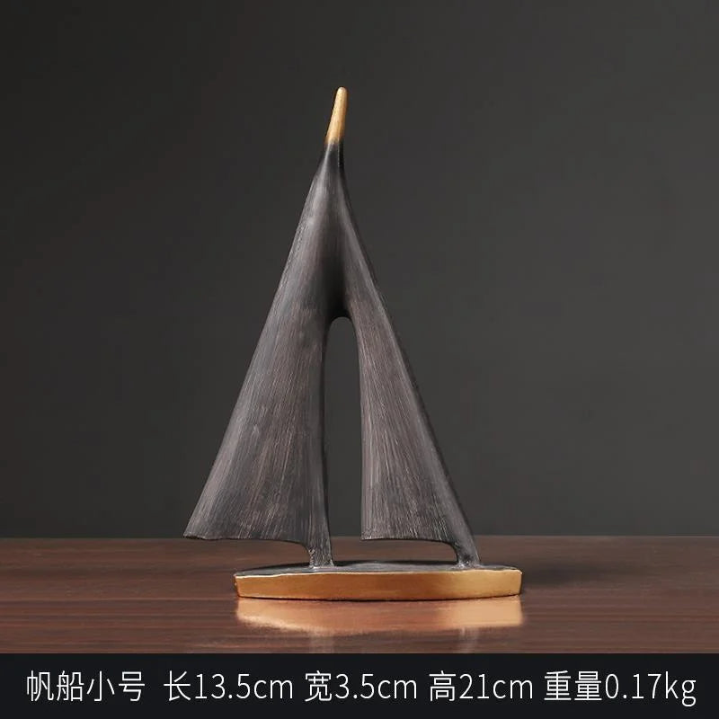 Decorative Minimalist Sailboat Ornament for Home Décor
