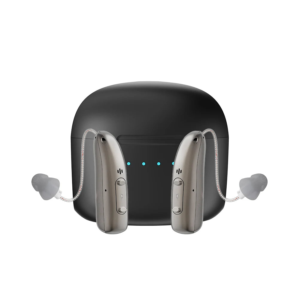 Bluetooth Rechargeable Hearing Aids with Noise Reduction