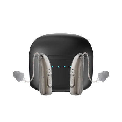 Bluetooth Rechargeable Hearing Aids with Noise Reduction