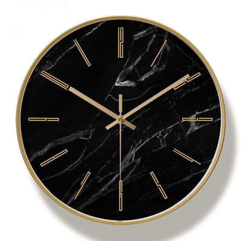 Luxury Marble Wall Clock with Silent Mechanism