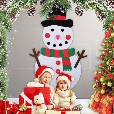 Felt Christmas Tree for Kids – Montessori Learning Toy with 32 Ornaments