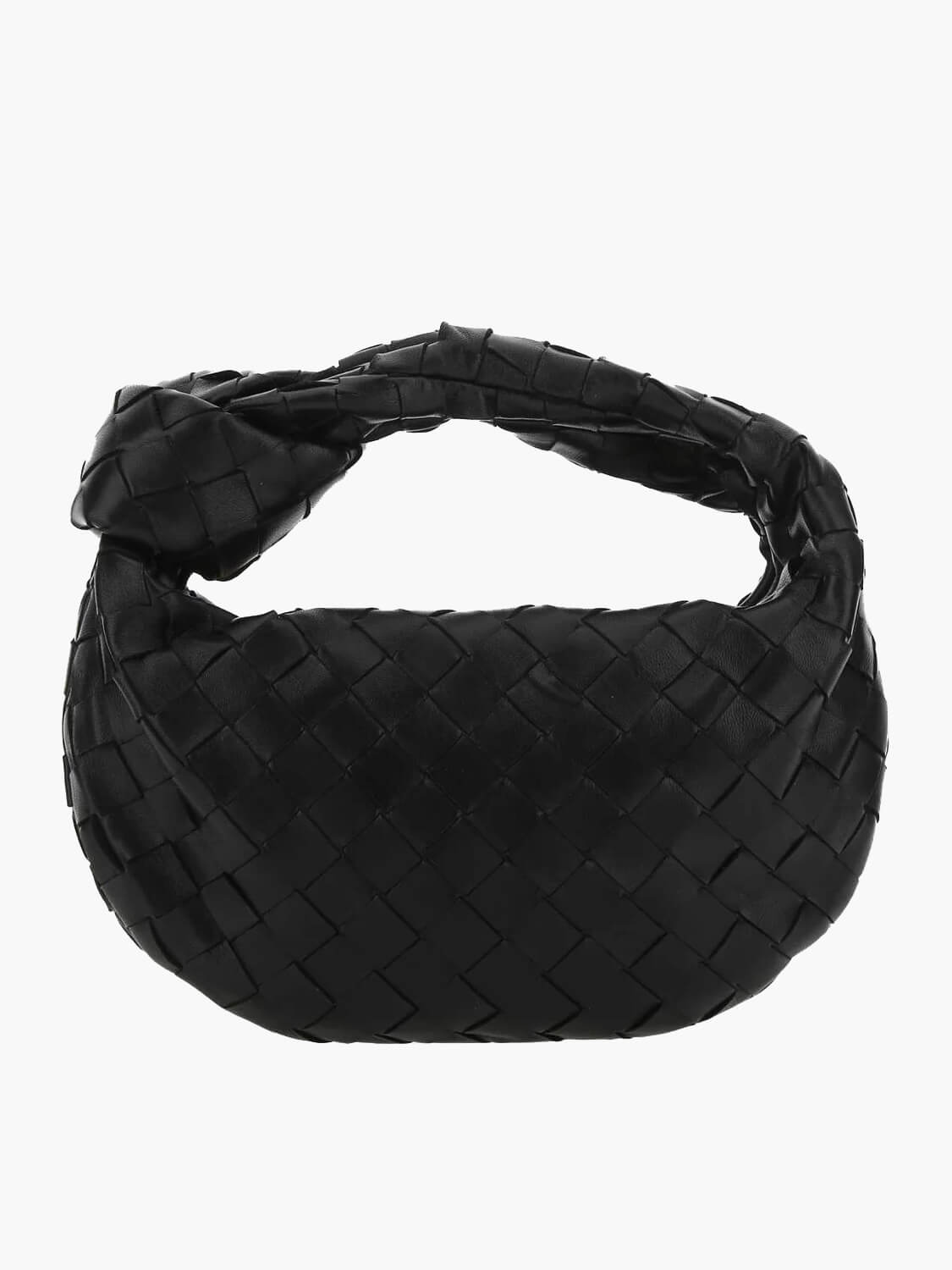 Vegan Leather Handbag Woven Shoulder Bag
