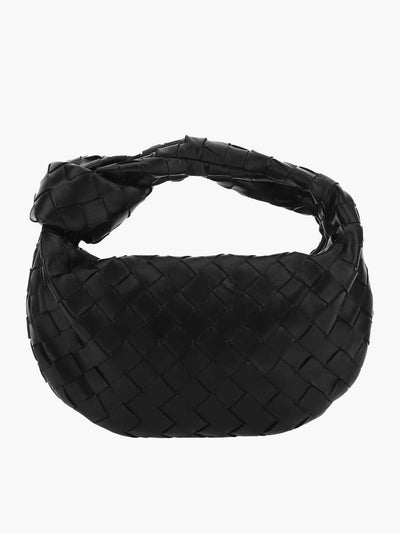 Vegan Leather Handbag Woven Shoulder Bag