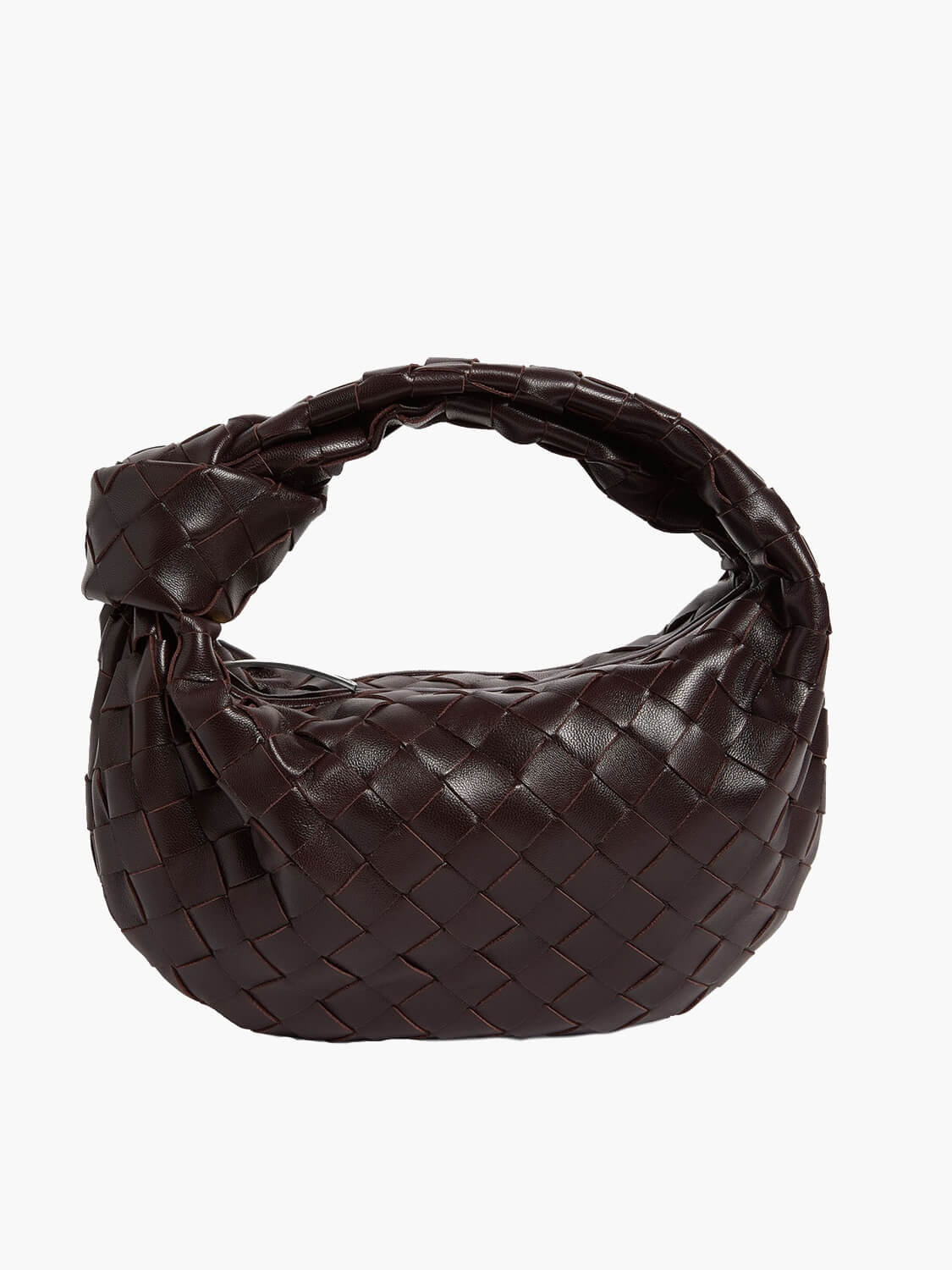 Vegan Leather Handbag Woven Shoulder Bag