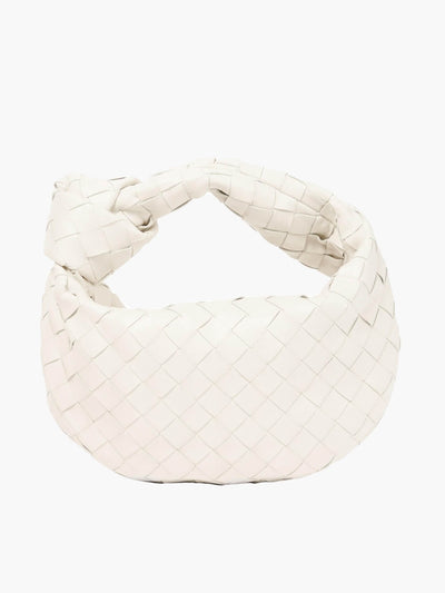 Vegan Leather Handbag Woven Shoulder Bag