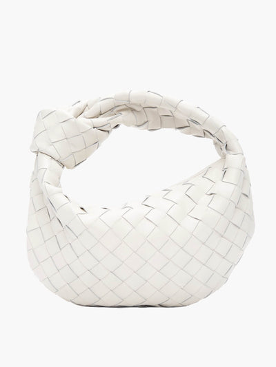 Vegan Leather Handbag Woven Shoulder Bag