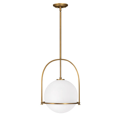 Etched Opal Glass Pendant Light – E26 Mount