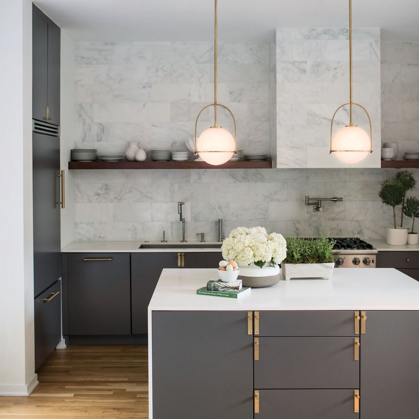 Etched Opal Glass Pendant Light – E26 Mount