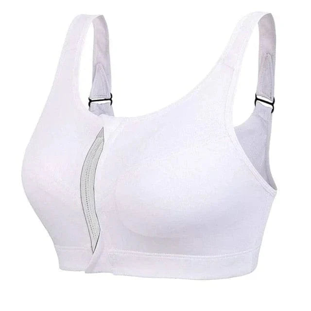 Plus Size Sports Bra with Front Zipper for Women