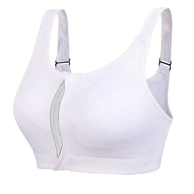 Plus Size Sports Bra with Front Zipper for Women