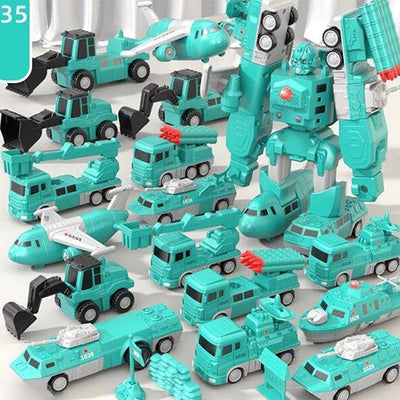 Magnetic Transforming Car Building Toy Set for Kids – STEM Learning