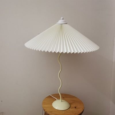 Squiggle Umbrella Table Lamp – Modern Twirl Design with Chrome Finish