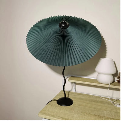 Squiggle Umbrella Table Lamp – Modern Twirl Design with Chrome Finish