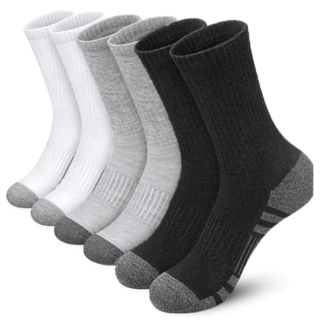 Comfortable Sports Socks 6-Pair Set for Training