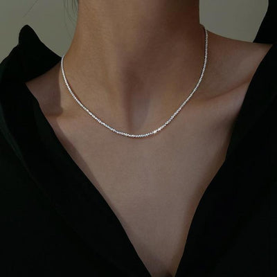 Starlight Set 925 Sterling Silver Minimalist Necklace Duo