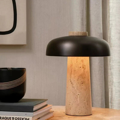 Travertine Stone Table Lamp with G9 Base