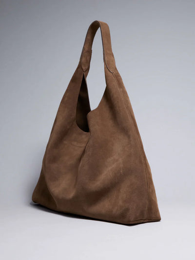 Women’s Suede Shoulder Bag with Adjustable Strap