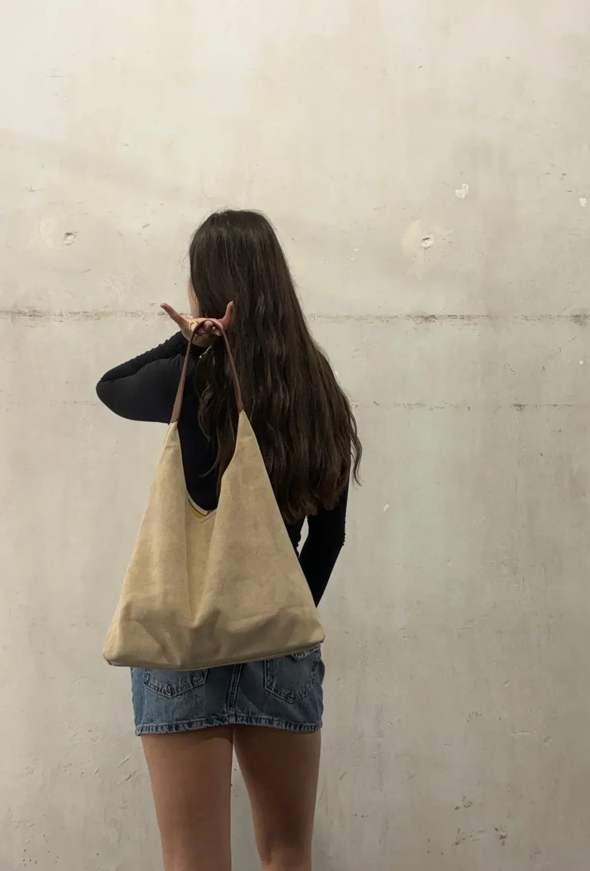 Women’s Suede Shoulder Bag with Adjustable Strap