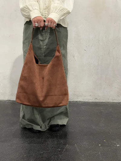 Women’s Suede Shoulder Bag with Adjustable Strap