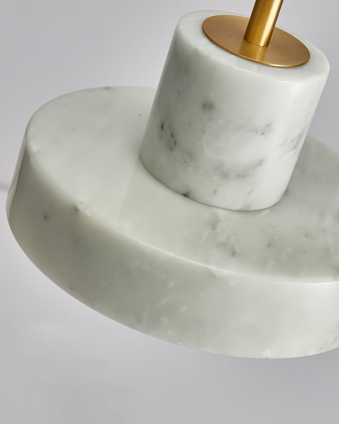 Marble Pendant Light with Brass Finish