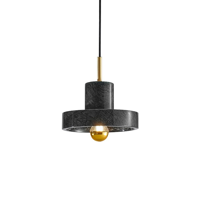 Marble Pendant Light with Brass Finish