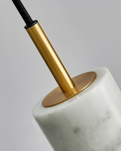Marble Pendant Light with Brass Finish