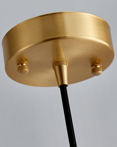 Marble Pendant Light with Brass Finish