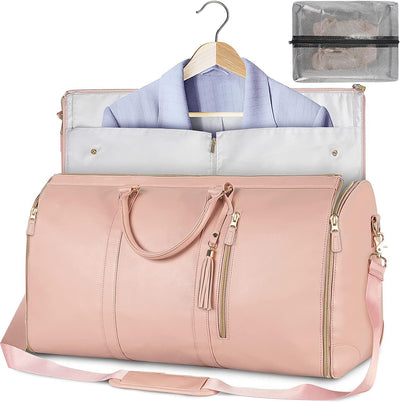 Foldable PU Leather Suit Storage Bag