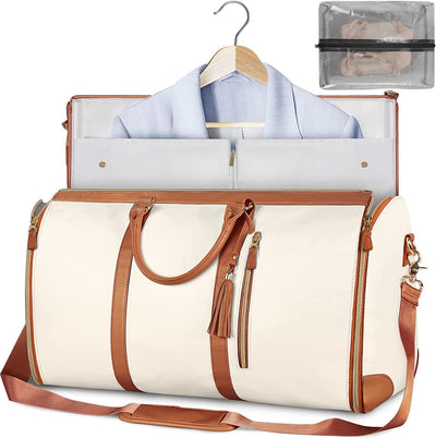 Foldable PU Leather Suit Storage Bag