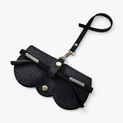 Leather Glasses Case with Snap Closure