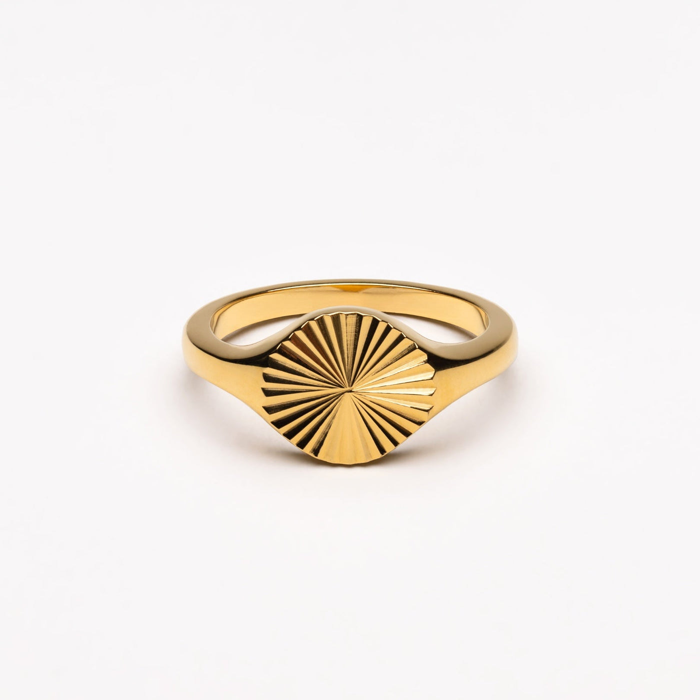 Gold Sun Signet Ring for Women – Solara Design