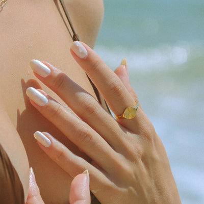 Gold Sun Signet Ring for Women – Solara Design