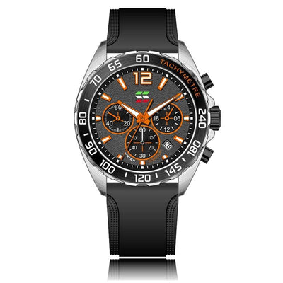 Men’s Water-Resistant Quartz Watch with Leather Strap