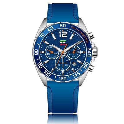 Men’s Water-Resistant Quartz Watch with Leather Strap
